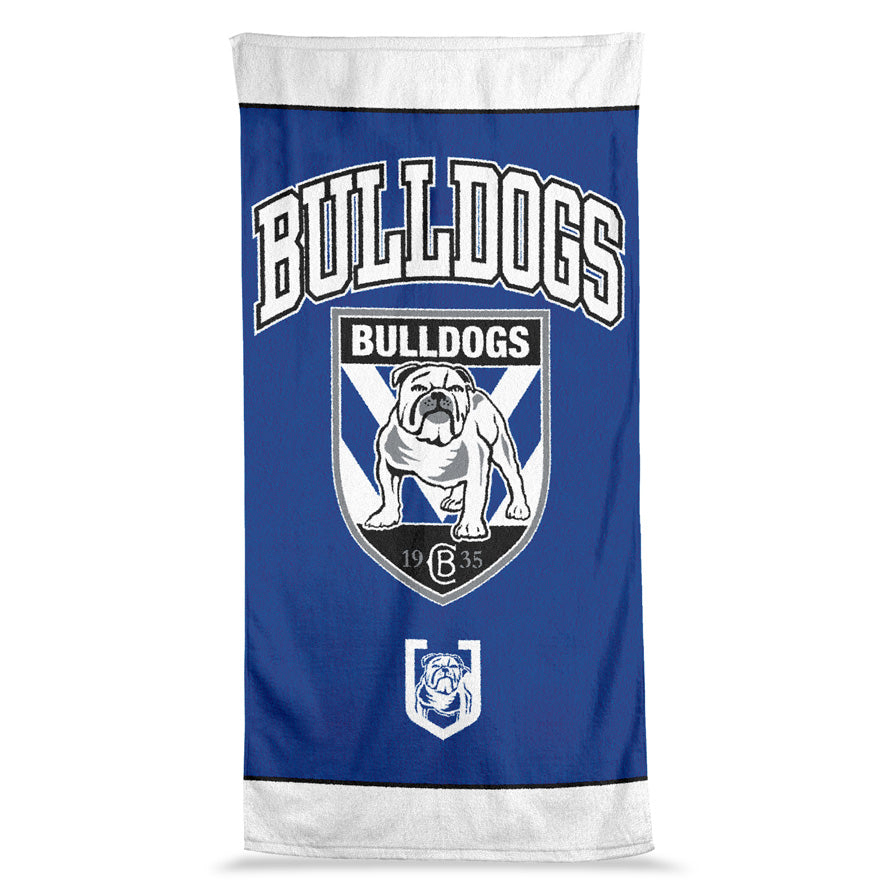 NRL Canterbury Bankstown Bulldogs Jumbo Beach Towel - 90cm x 170cm