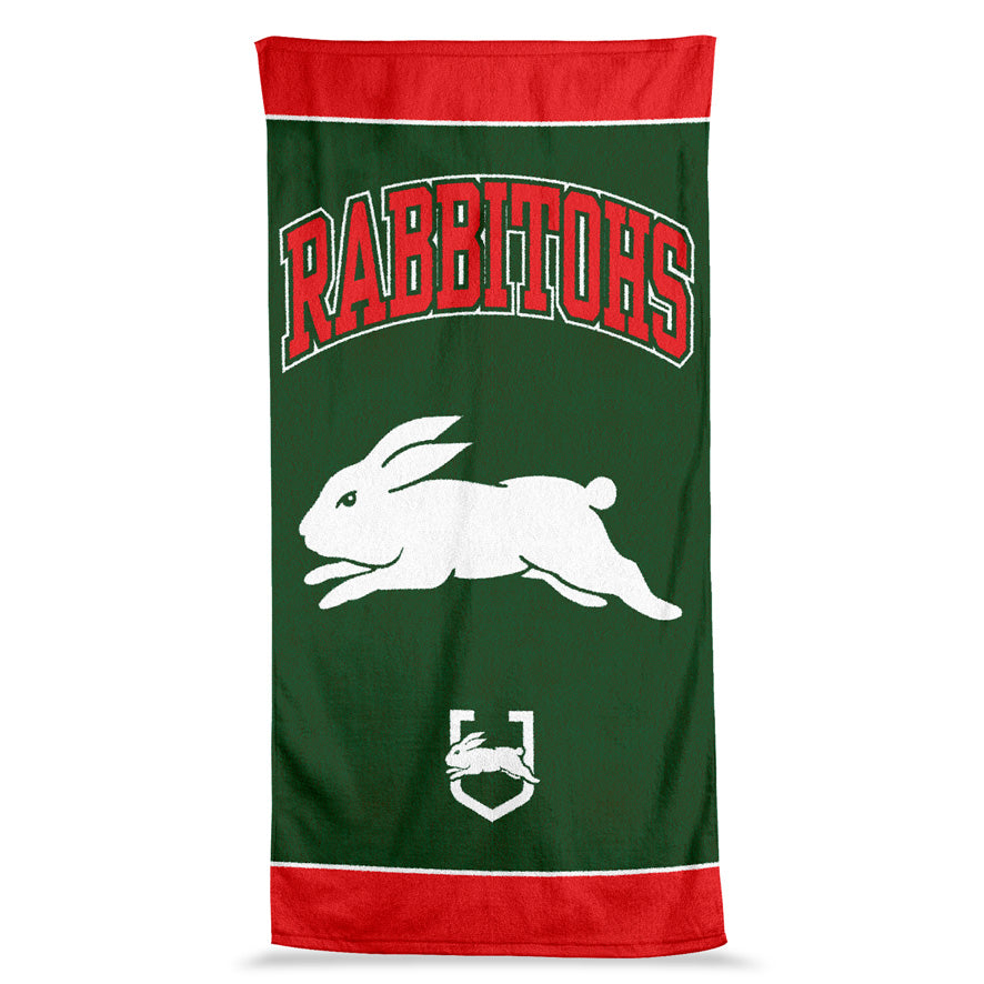 NRL South Sydney Rabbitohs Jumbo Beach Towel - 90cm x 170cm