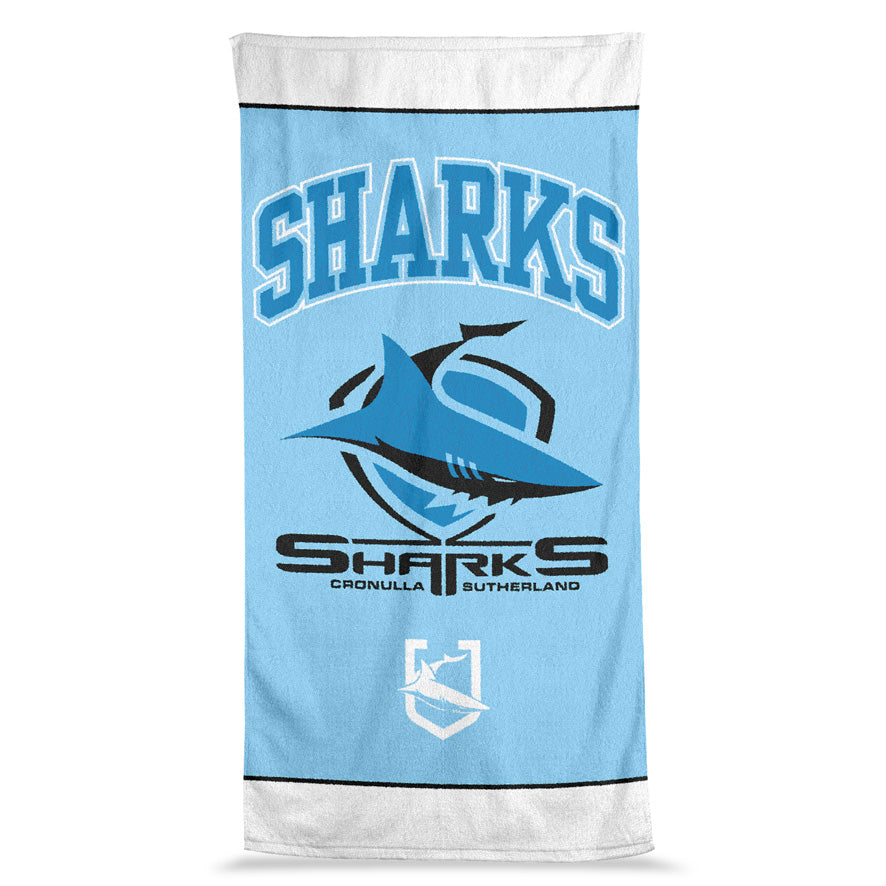 NRL Cronulla Sharks Jumbo Beach Towel - 90cm x 170cm
