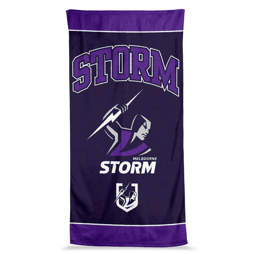 NRL Melbourne Storm Jumbo Beach Towel - 90cm x 170cm