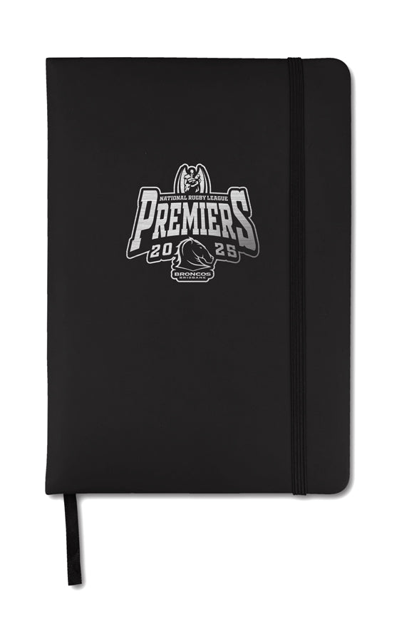 NRL 2025 Premiers Brisbane Broncos Notebook - Size A5 with 96 Sheets