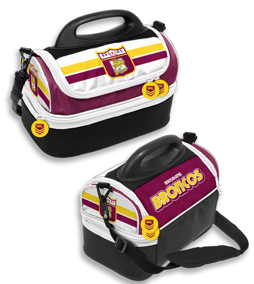 NRL Brisbane Broncos Retro Dome Cooler Bag - Insulated Lunch Box Work School
