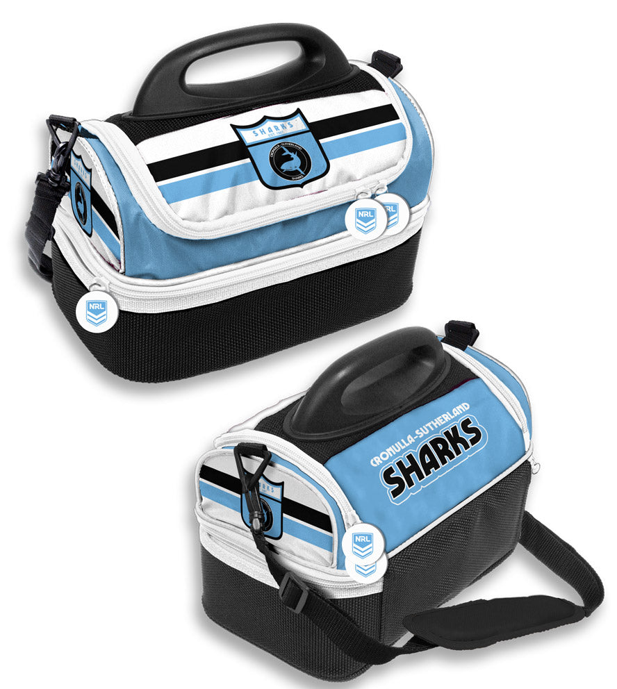 NRL Cronulla Sharks Retro Dome Cooler Bag - Insulated Lunch Box Work School