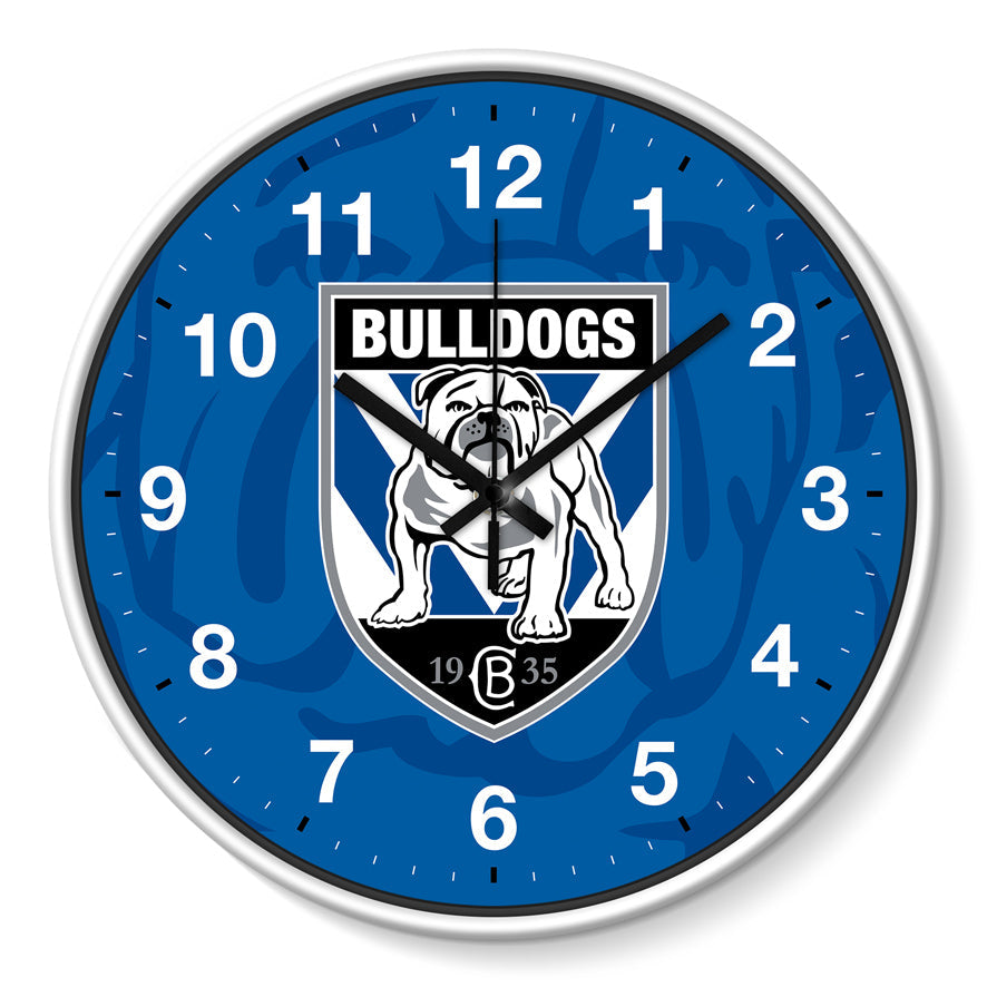 NRL Canterbury Bulldogs Wall Clock 30cm