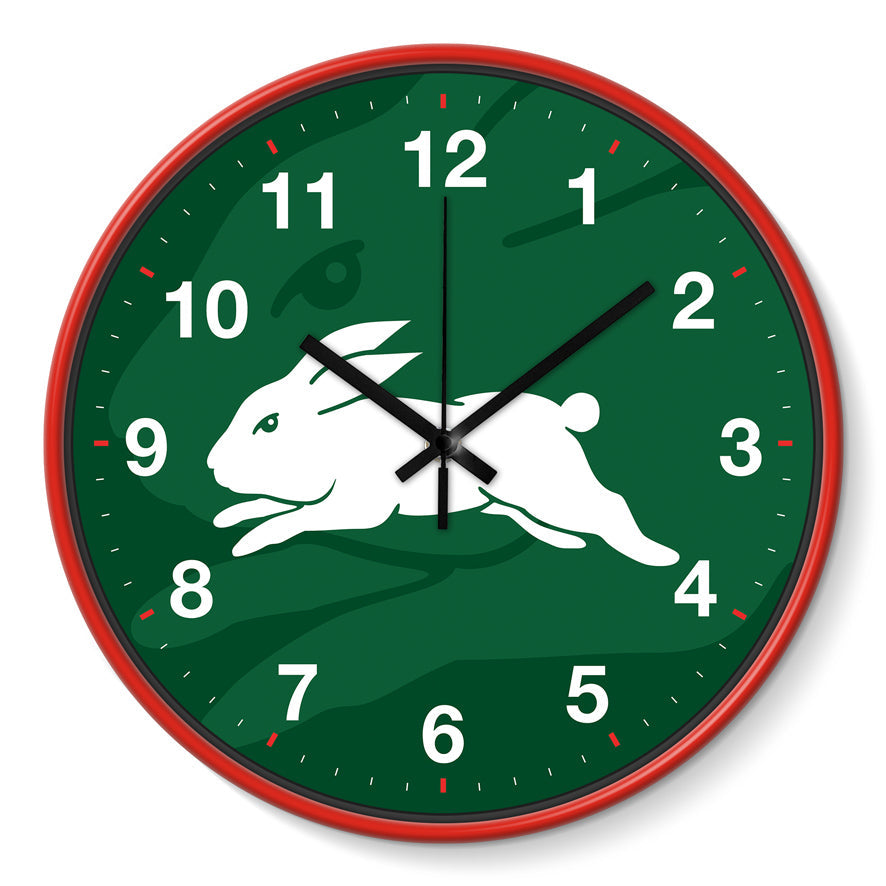 NRL South Sydney Rabbitohs Wall Clock 30cm