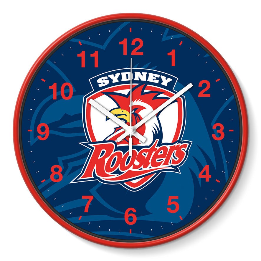 NRL Sydney Roosters Wall Clock 30cm