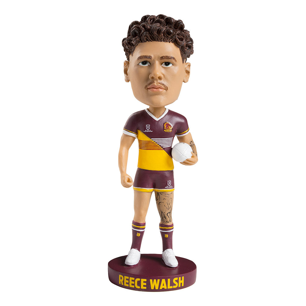 NRL Brisbane Broncos REECE WALSH Bobblehead Collectable 18cm tall Statue