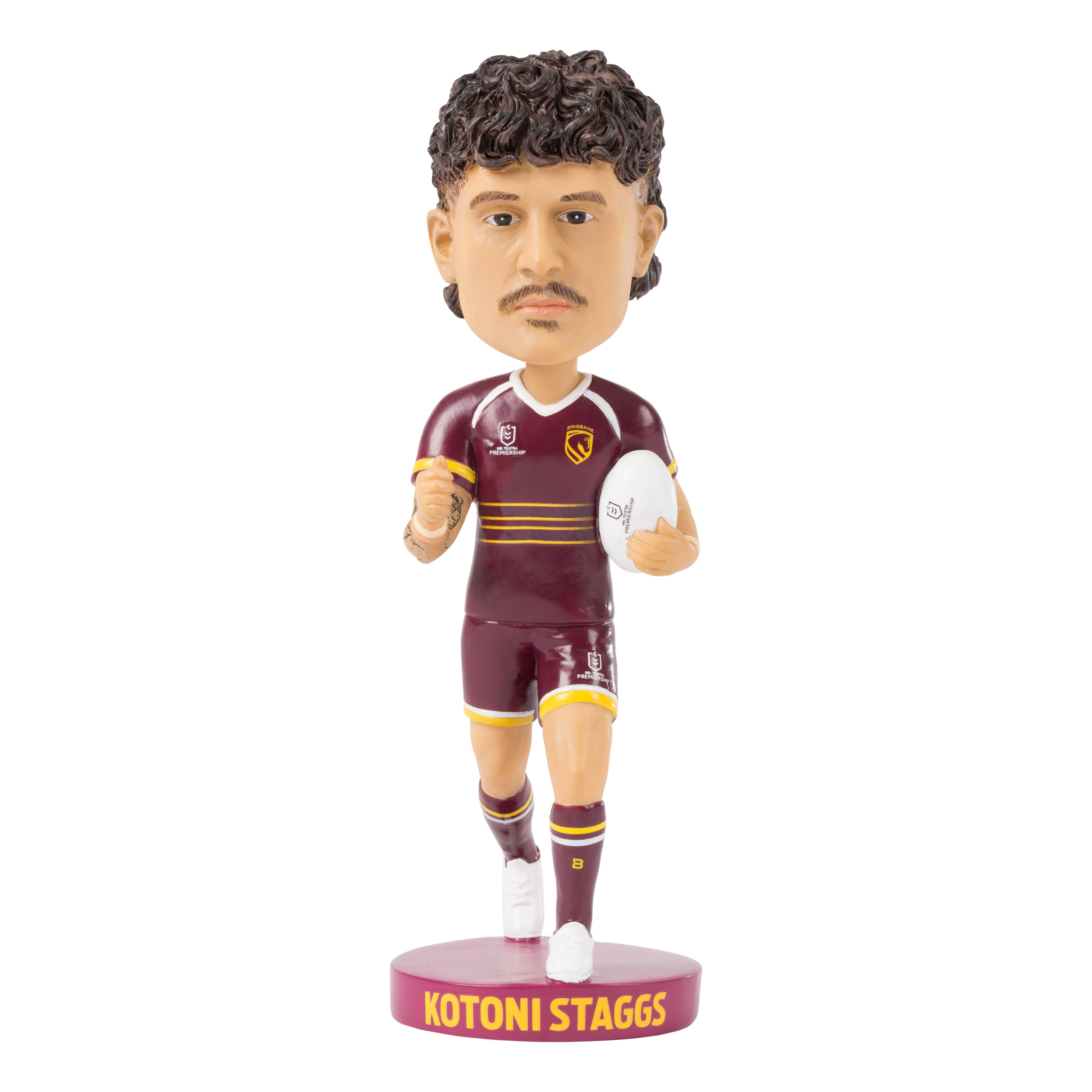 NRL Brisbane Broncos KOTONI STAGGS Bobblehead Collectable 18cm tall Statue