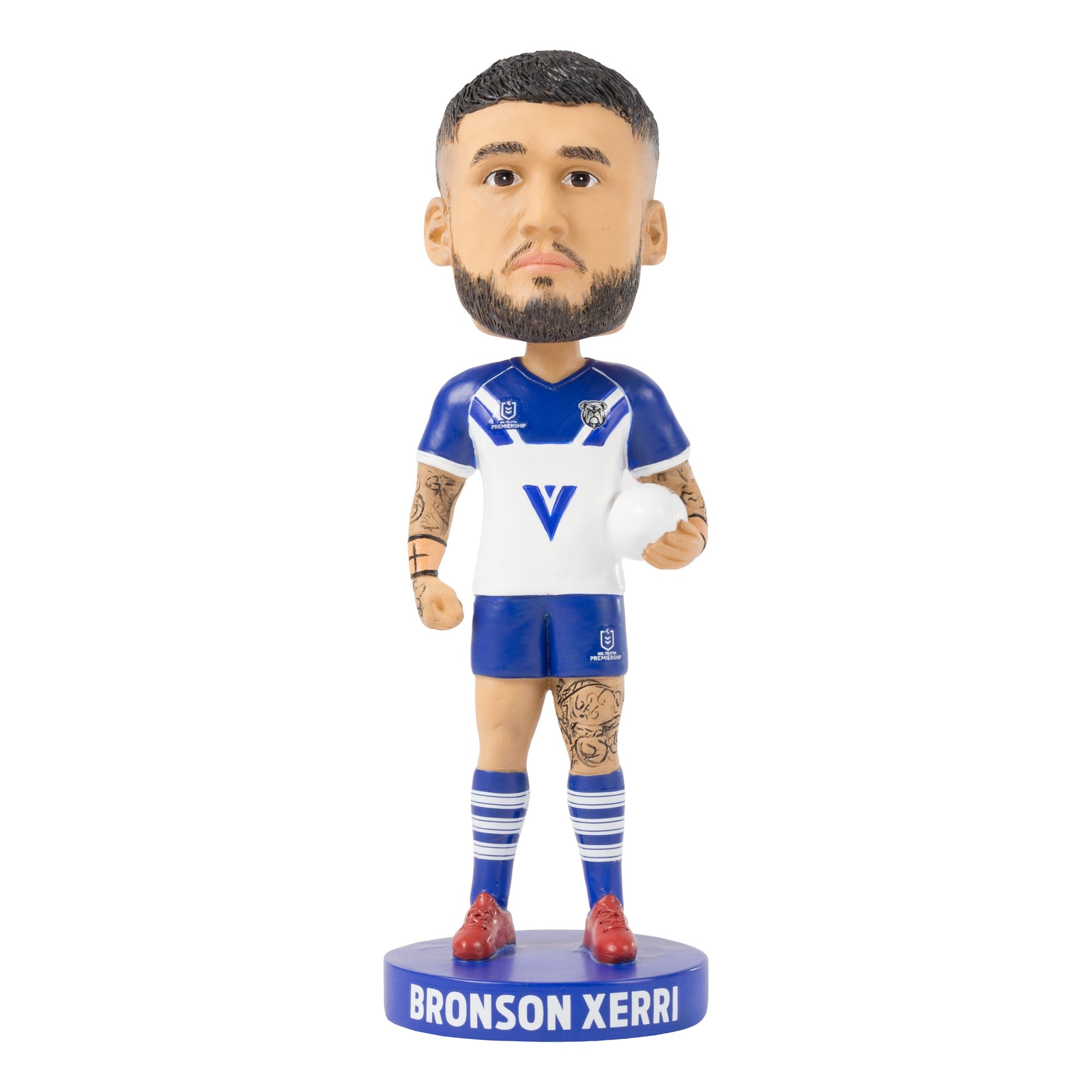NRL Canterbury Bulldogs BRONSON XERRI Bobblehead Collectable 18cm tall