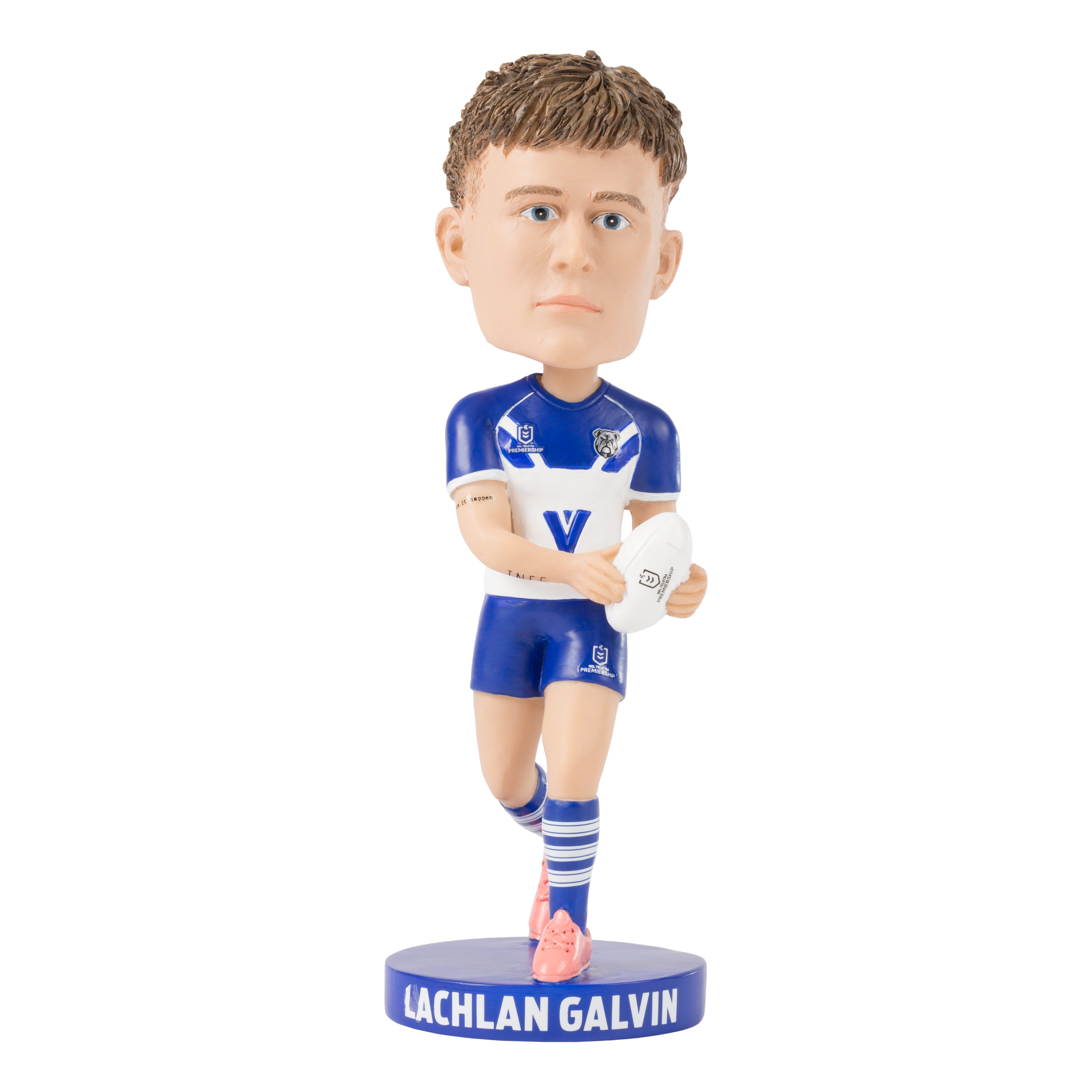 NRL Canterbury Bulldogs LACHLAN GALVIN Bobblehead Collectable 18cm tall