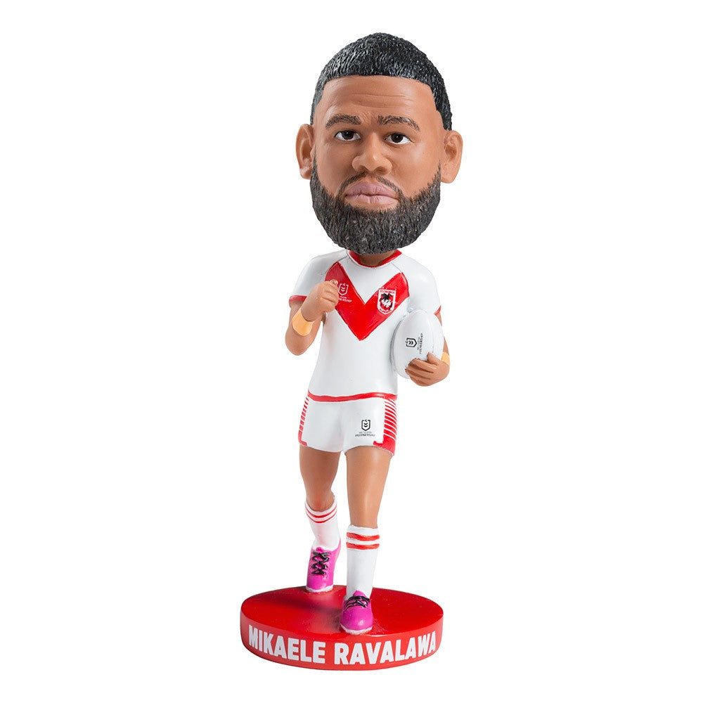 NRL St George Dragons MIKAELE RAVALAWA Bobblehead Collectable 18cm tall
