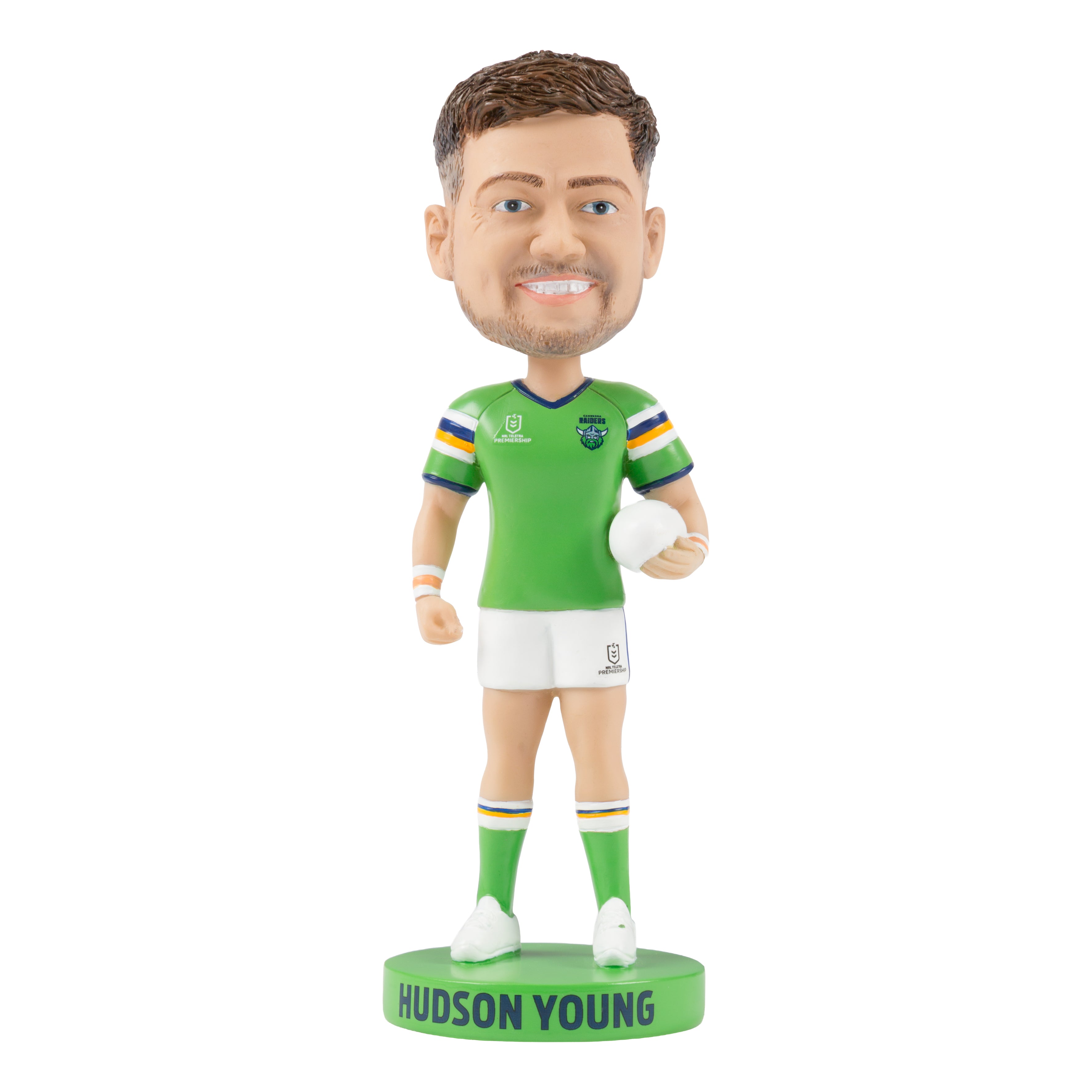 NRL Canberra Raiders HUDSON YOUNG Bobblehead Collectable 18cm tall Statue