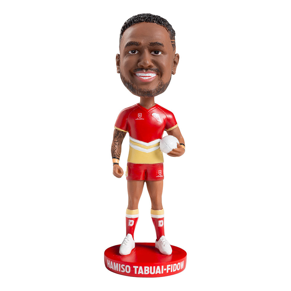 NRL Redcliffe Dolphins HAMISO TABUAI-FIDOW Bobblehead Collectable 18cm tall