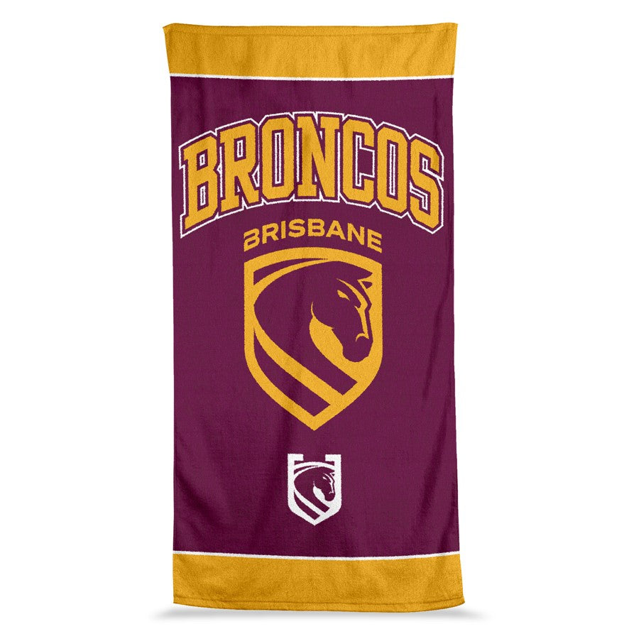 NRL Brisbane Broncos Jumbo Beach Towel - 90cm x 170cm