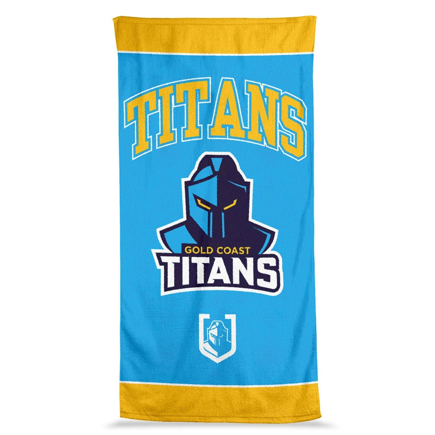 NRL Gold Coast Titans Jumbo Beach Towel - 90cm x 170cm