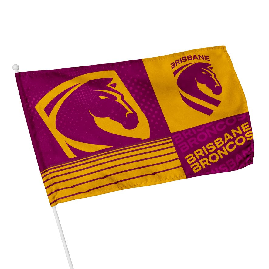 NRL Brisbane Broncos - Kids Flag - 48cm x 30cm