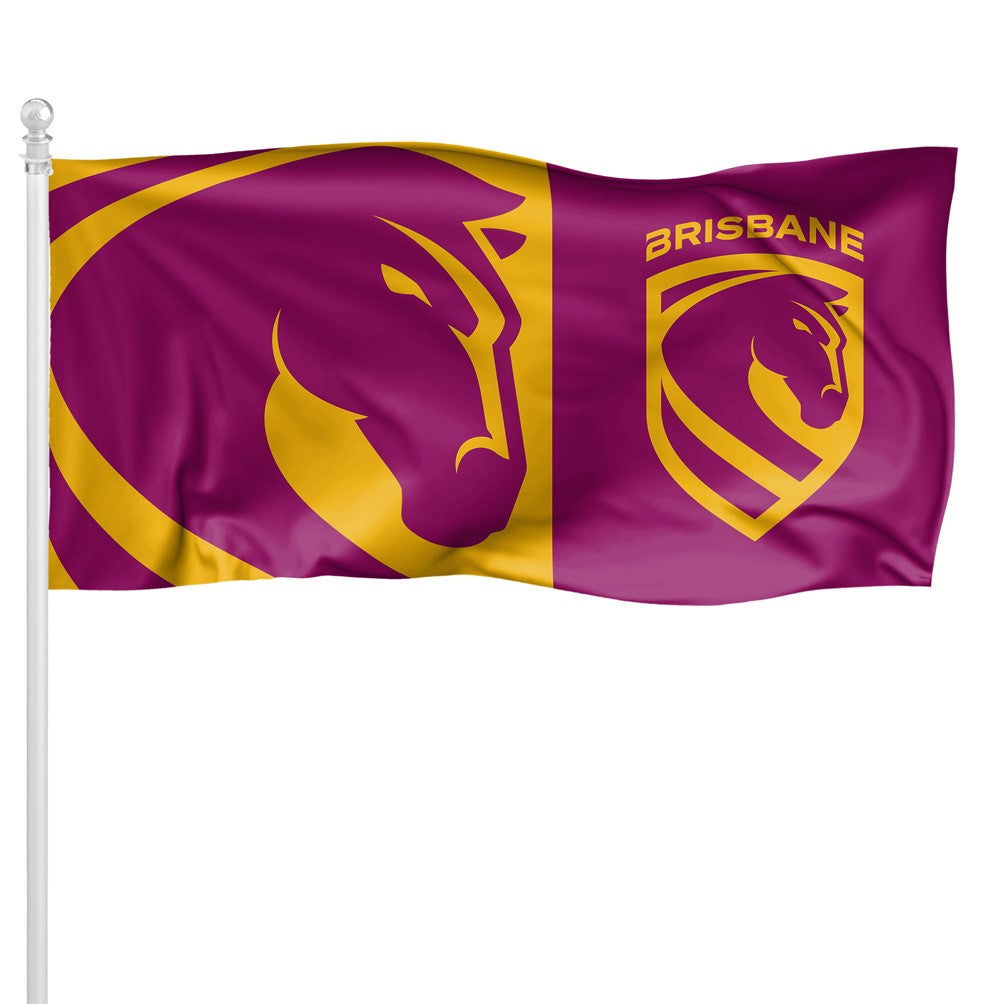NRL Brisbane Broncos - Large Flag Pole Style - 180cm x 90cm (Pole not included)