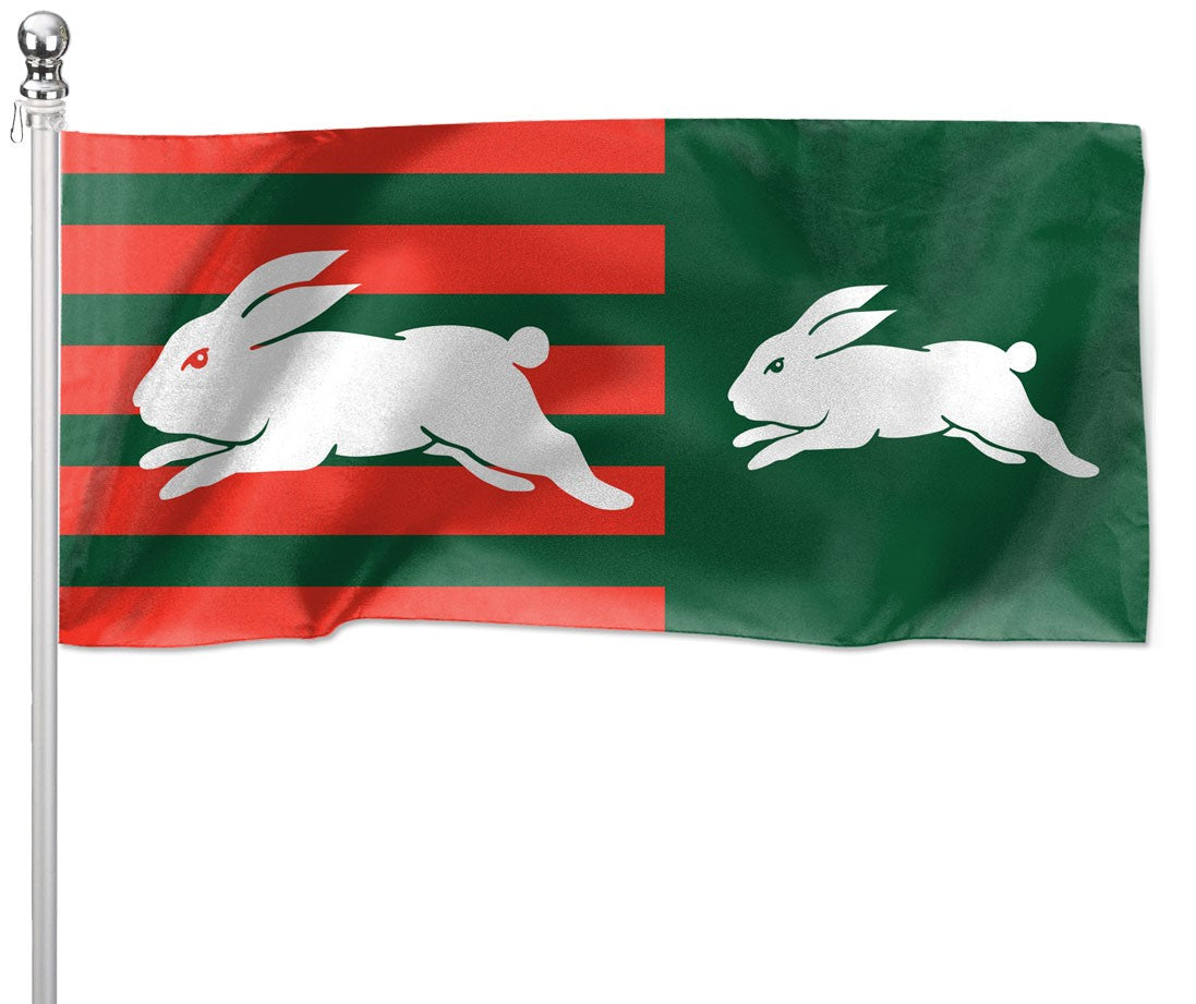 NRL South Sydney Rabbitohs - Large Flag Pole Style - 180cm x 90cm (Pole not included)