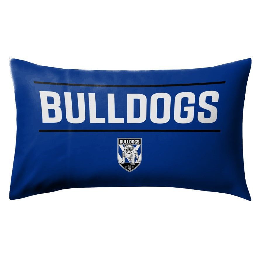 NRL Canterbury Bankstown Bulldogs Single Pillow Case 73cm x 48cm