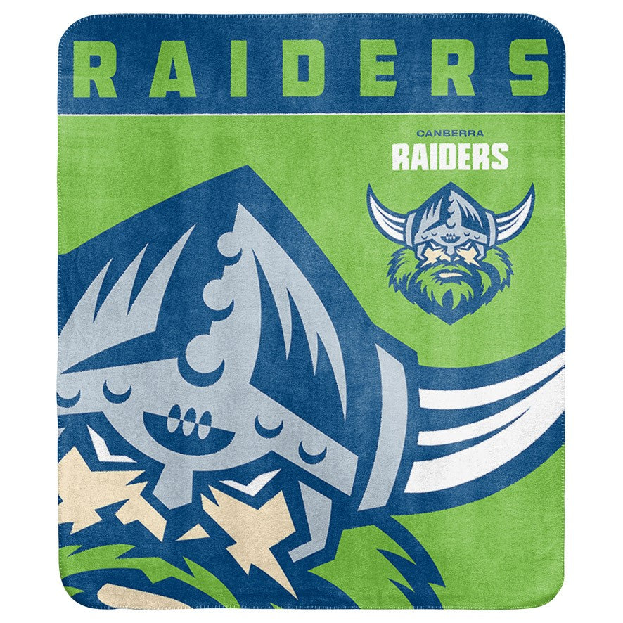 NRL Canberra Raiders Polar Fleece Blanket Throw Rug Blanket 150cm x 130cm