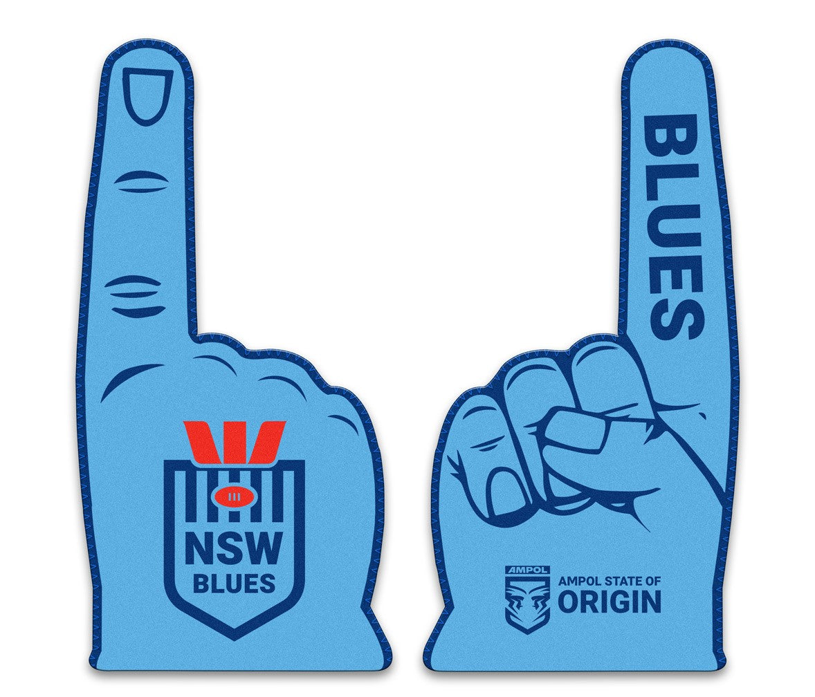 2026 Origin NSW Blues Neoprene Supporter Hand (1) - 40cm(H) x 20cm(W) State of Origin