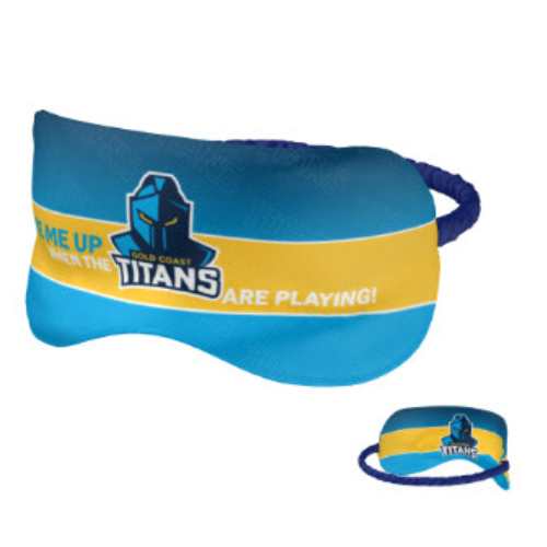 NRL Gold Coast Titans Sleep Mask - Double Sided - Official NRL Product