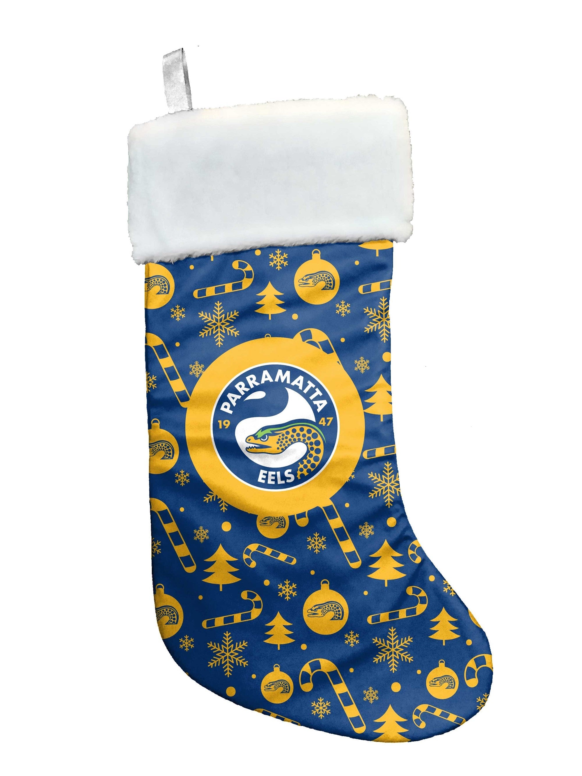 NRL Parramatta Eels Christmas Stocking Sock Gift - Xmas Santa Hanging