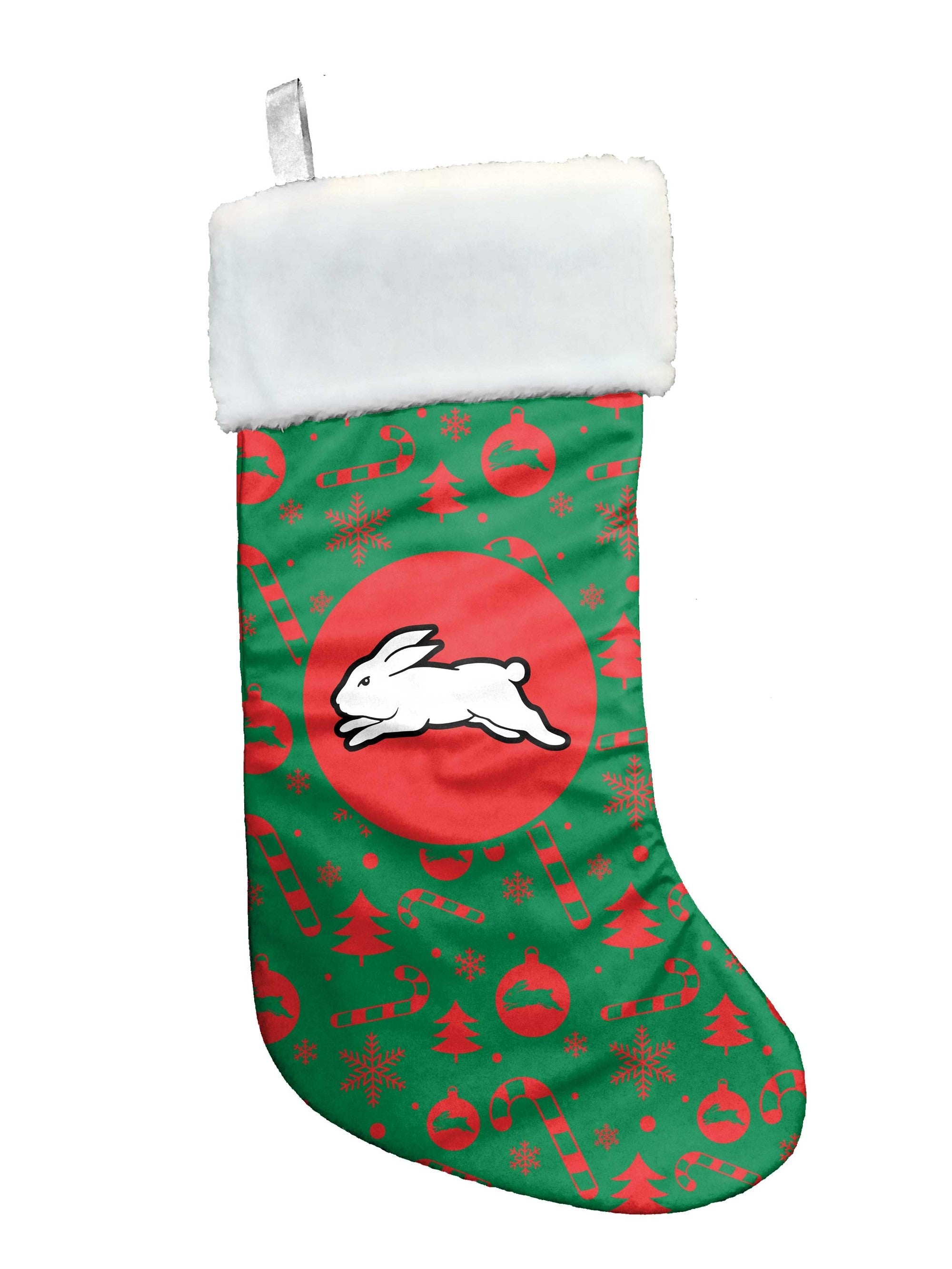 NRL South Sydney Rabbitohs Christmas Stocking Sock Gift - Xmas Santa Hanging