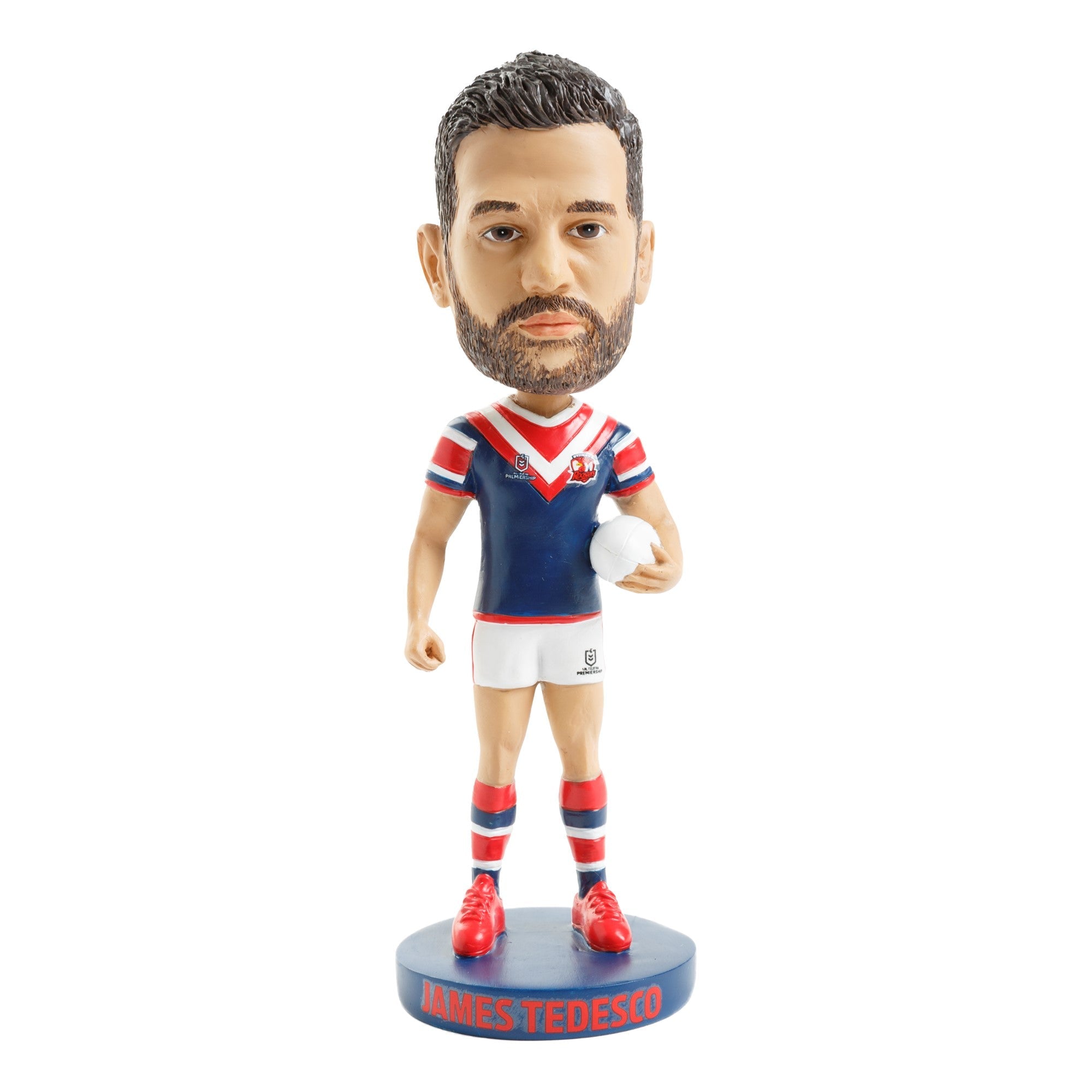 NRL Sydney Roosters JAMES TEDESCO Bobblehead Collectable 18cm tall gift