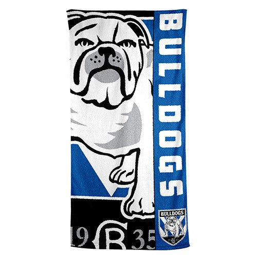 NRL Canterbury Bankstown Bulldogs Beach Towel -150x75cm (Gym, Swimming, Shower, Bath) Gift idea