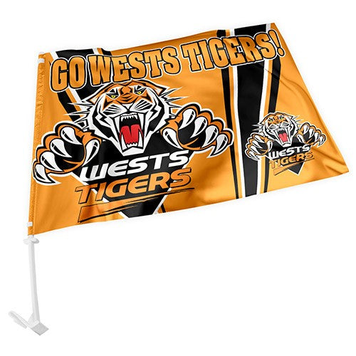 NRL Wests Tigers - Car Flag - 49cm x 30cm