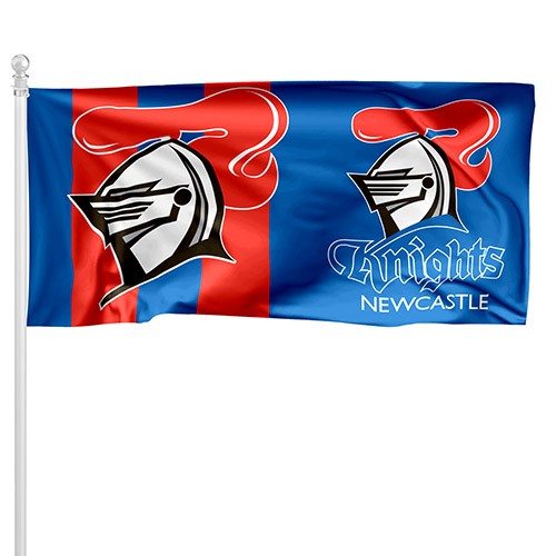 NRL Newcastle Knights - Large Flag Pole Style - 180cm x 90cm (Pole not included)