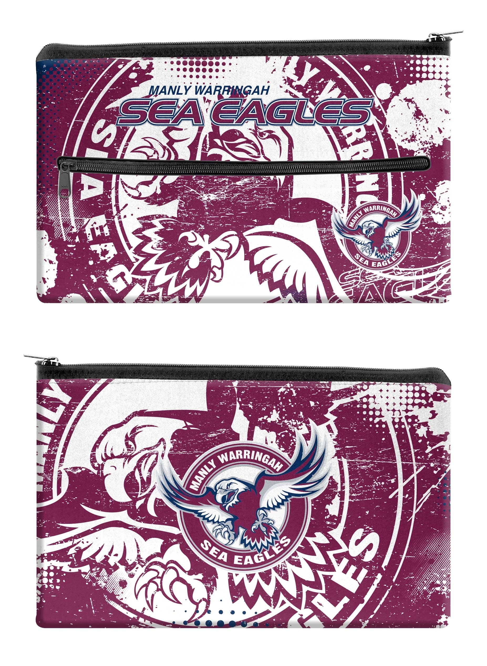 NRL Manly Warringah Sea Eagles Pencil Case - Large Neoprene 33cm x 21cm